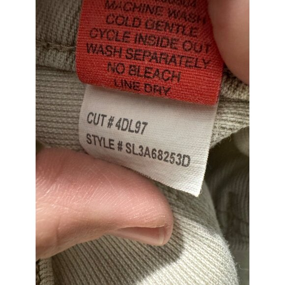 Mossissue vintage y2k 90s mossimo khaki capris adjustable buckle granola size 13 - Picture 5 of 7